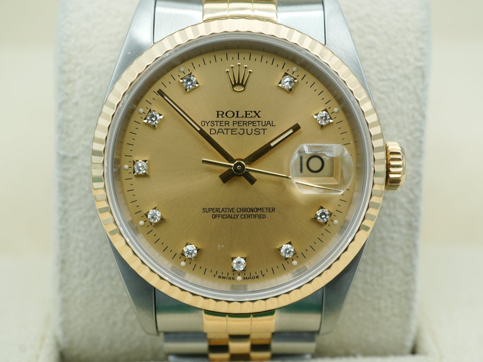 Rolex Datejust 36 mm / Champagne Diamond – Jubilee – Image 3