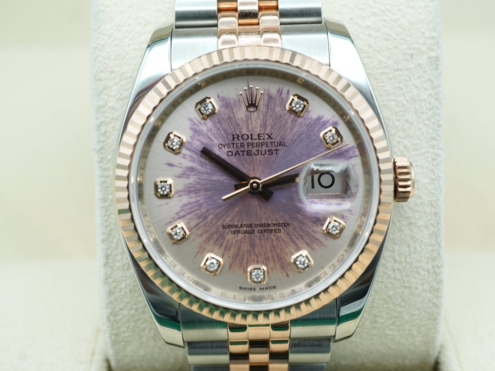Rolex Datejust 36 mm / Rose Gold Diamond – Jubilee – Image 3