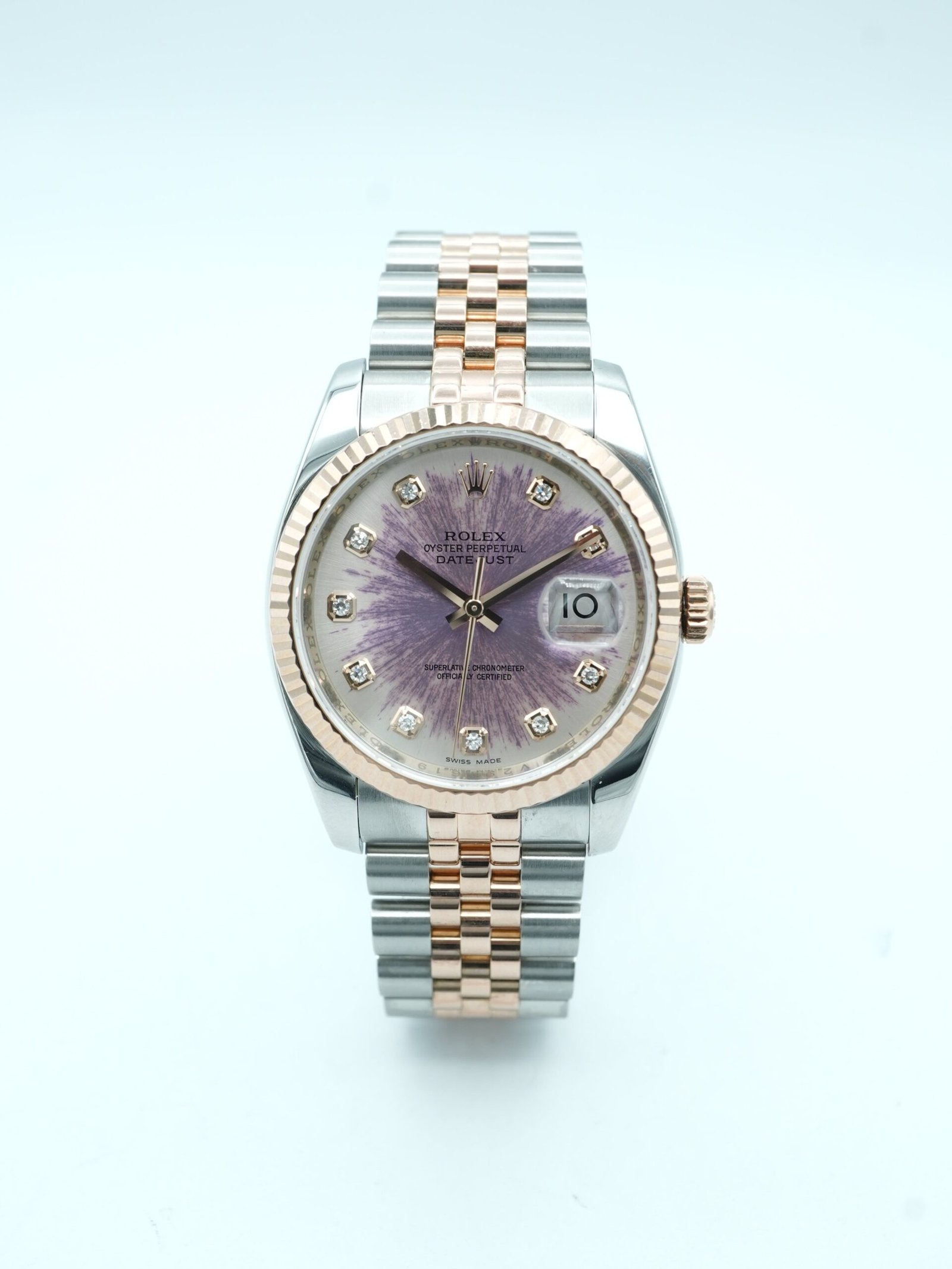 Rolex Datejust 36 mm / Rose Gold Diamond – Jubilee – Image 4