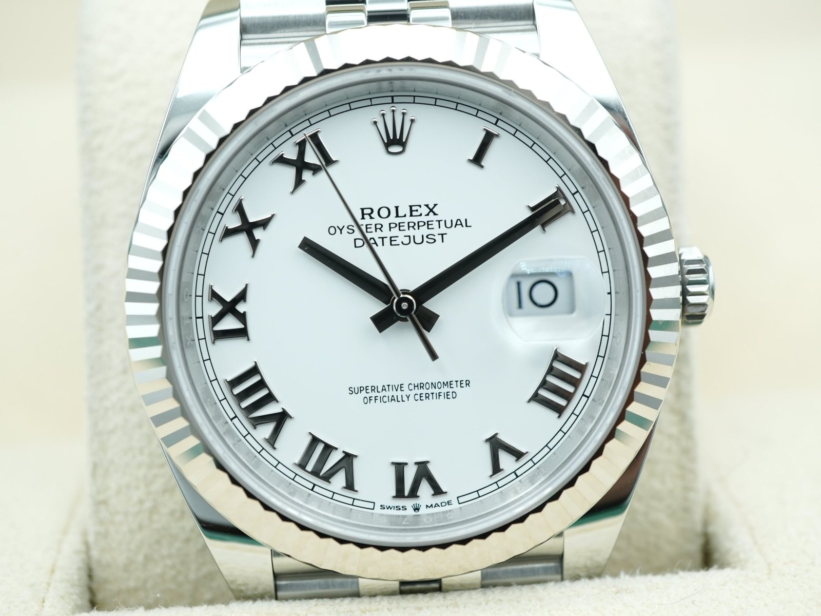 Rolex Datejust 41 mm / White Roman – Jubilee – Image 3