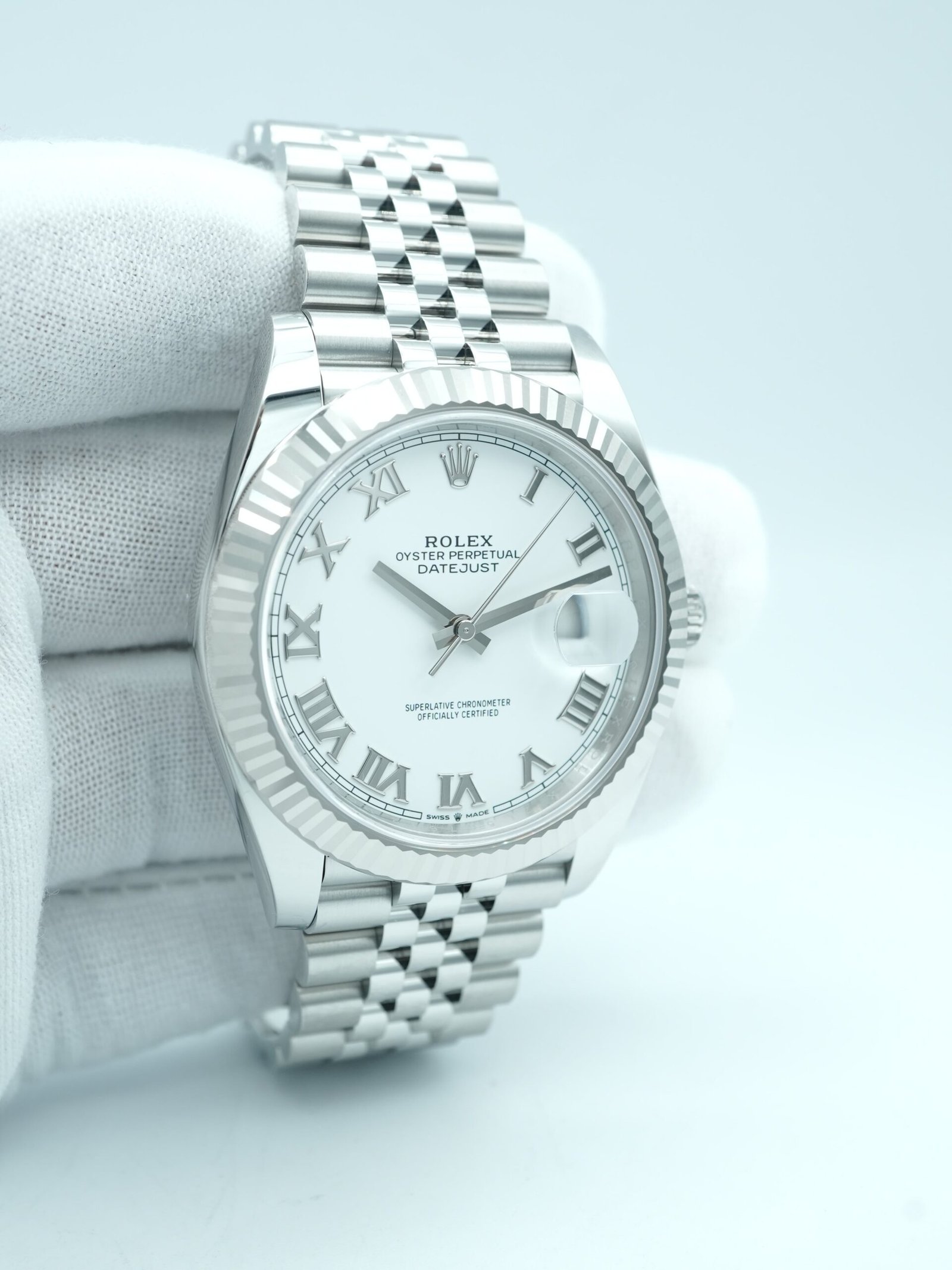 Rolex Datejust 41 mm / White Roman – Jubilee – Image 4