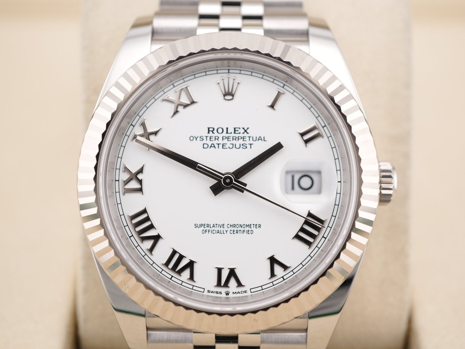 Rolex Datejust 41 mm / White Roman – Jubilee – Image 3